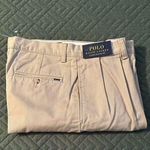 Polo by Ralph Lauren Men's Khaki Pleated Chinos
